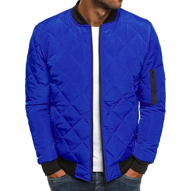Men's Bomber Quilted Diamond Padded Jacket - Image 3