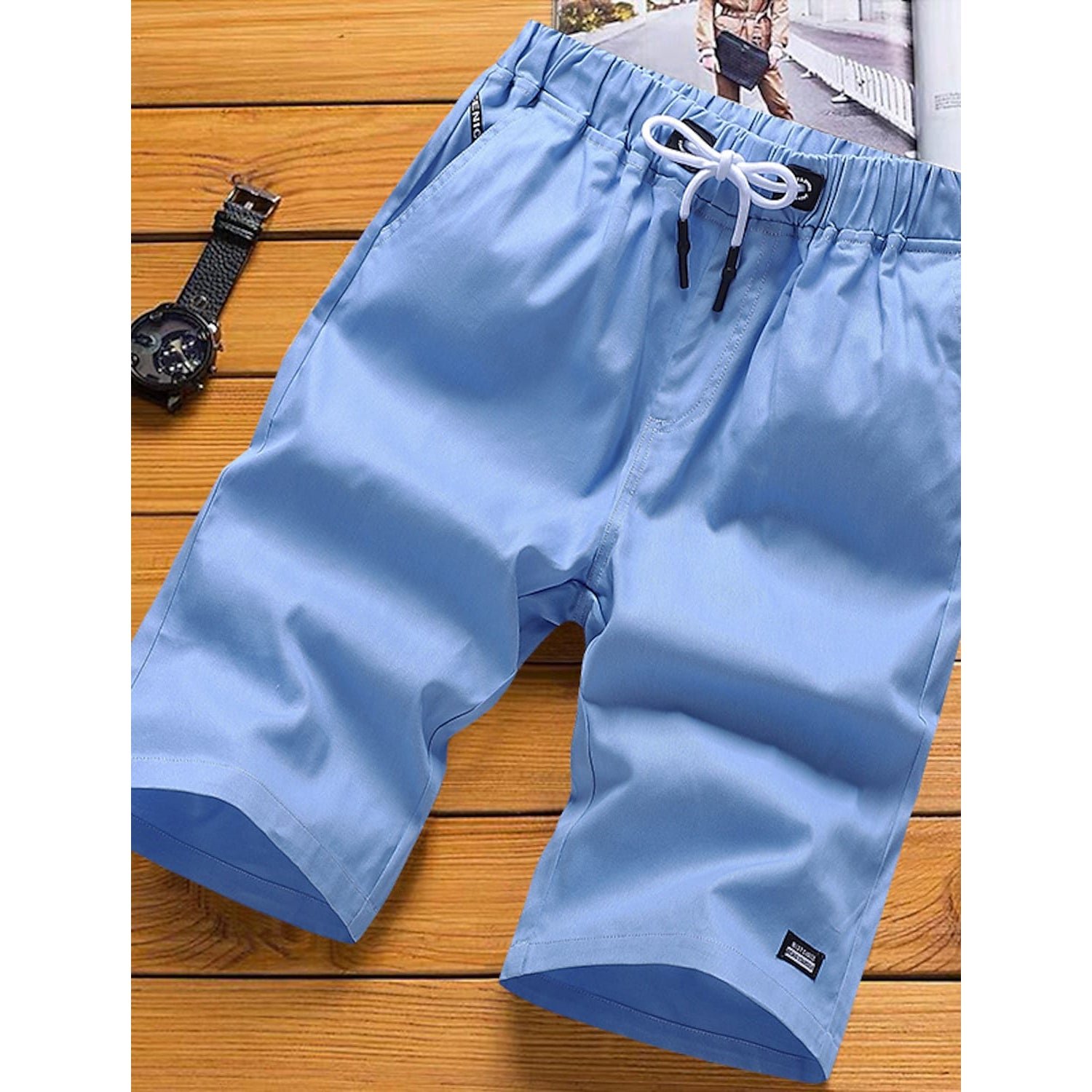 Men's Drawstring Knee Sweatpants - Image 5