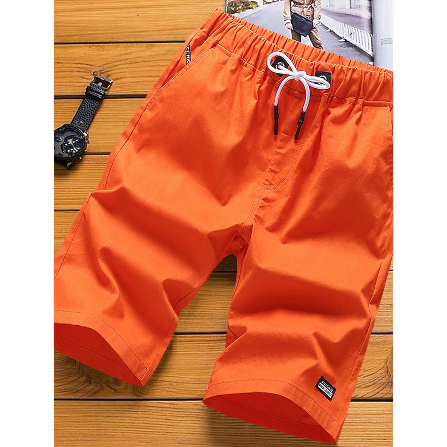 Men's Drawstring Knee Sweatpants - Image 4