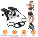 Mini Fitness Stepper with 2 Resistance Bands LCD Monitor - Image 5