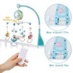 Mobile Star Projection Nursery Light Baby Rattle Toy with Music Box Remote Control - Image 4