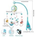 Mobile Star Projection Nursery Light Baby Rattle Toy with Music Box Remote Control - Image 15