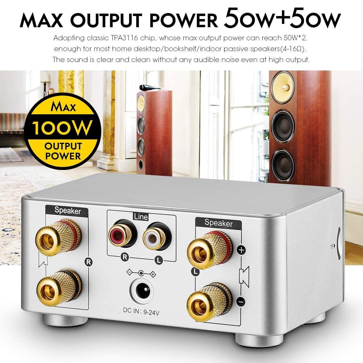 Nobsound 100W Mini Bluetooth 5.0 Power Amplifier - Image 15