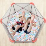 Odoland Safety Portable Playpen Infants Toddler Fence - Image 6