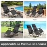 Outdoor Folding Zero Gravity Reclining Lounge Chair - Image 9