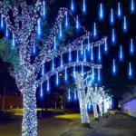Outdoor Solar Meteor Christmas String Lights - Image 9