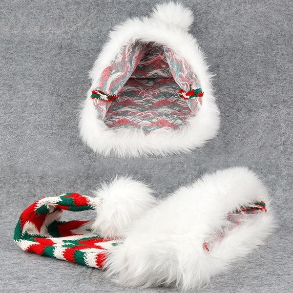 Plush Knitted Christmas Hat - Image 5