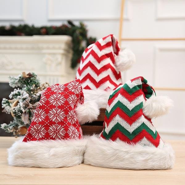 Plush Knitted Christmas Hat - Image 6