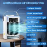 Portable Air Conditioner Fan Evaporative Humidifier 3 Speed Spray - Image 10
