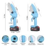 Portable Handheld Cordless Small Chain Saw Battery Powered with 2Pcs 2200mAh Rechargeable Batteries 4in/6in Chains for Pruning Trees Wood Cutting - Image 10