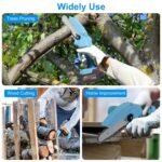 Portable Handheld Cordless Small Chain Saw Battery Powered with 2Pcs 2200mAh Rechargeable Batteries 4in/6in Chains for Pruning Trees Wood Cutting - Image 14