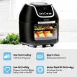Freidora de aire PowerXL Vortex Air Fryer Pro Plus con capacidad de 10 cuartos, color negro, 1700 vatios (negro) - Image 6