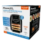 Freidora de aire PowerXL Vortex Air Fryer Pro Plus con capacidad de 10 cuartos, color negro, 1700 vatios (negro) - Image 9