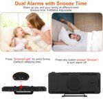 Projection Alarm Clock LED Digital Alarm Clock with Dual Alarms Snooze - Image 6