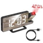 Projection Alarm Clock LED Digital Alarm Clock with Dual Alarms Snooze - Image 3