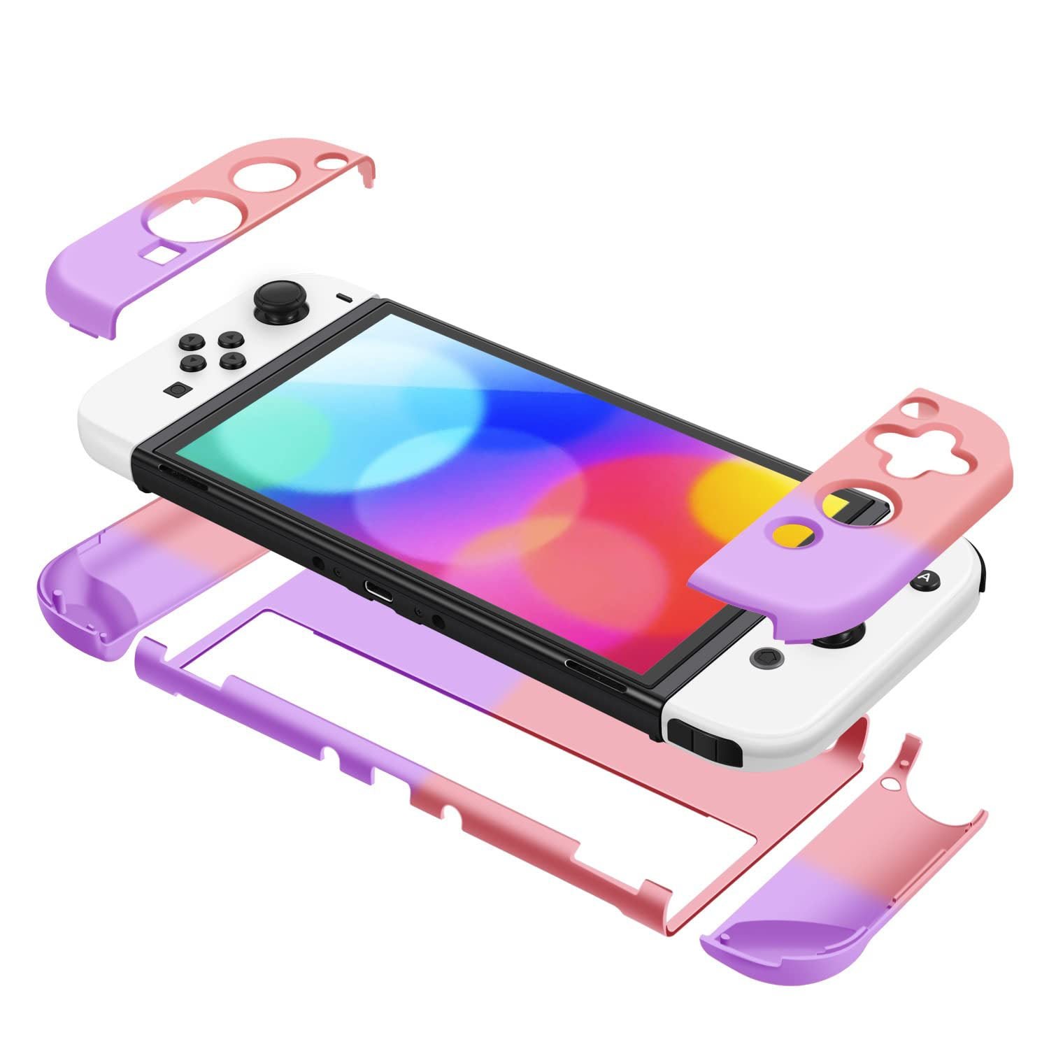 Protective Shell Cover Hard Dockable Case Fit for Nintendo Switch OLED - Image 4