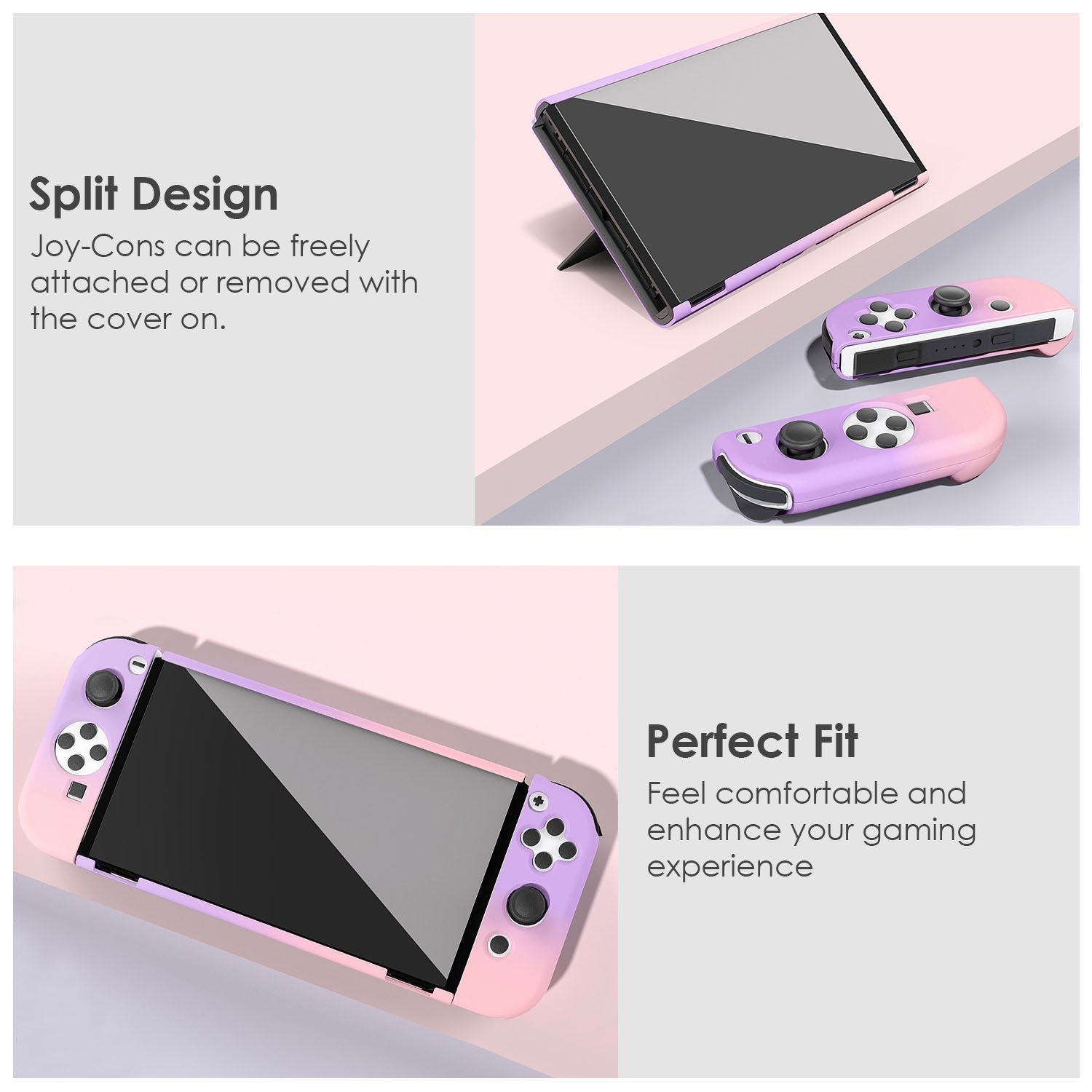 Protective Shell Cover Hard Dockable Case Fit for Nintendo Switch OLED - Image 25
