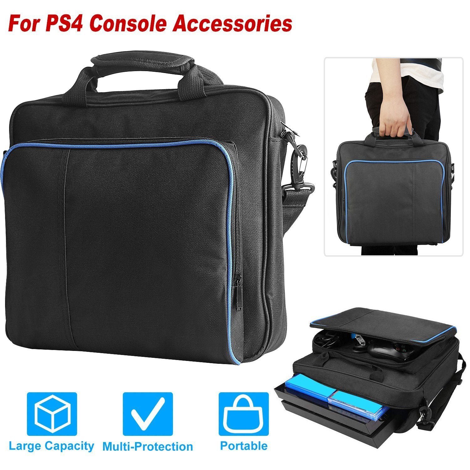 PS4 Console Accessories Handbag with Shoulder Strap - Image 14
