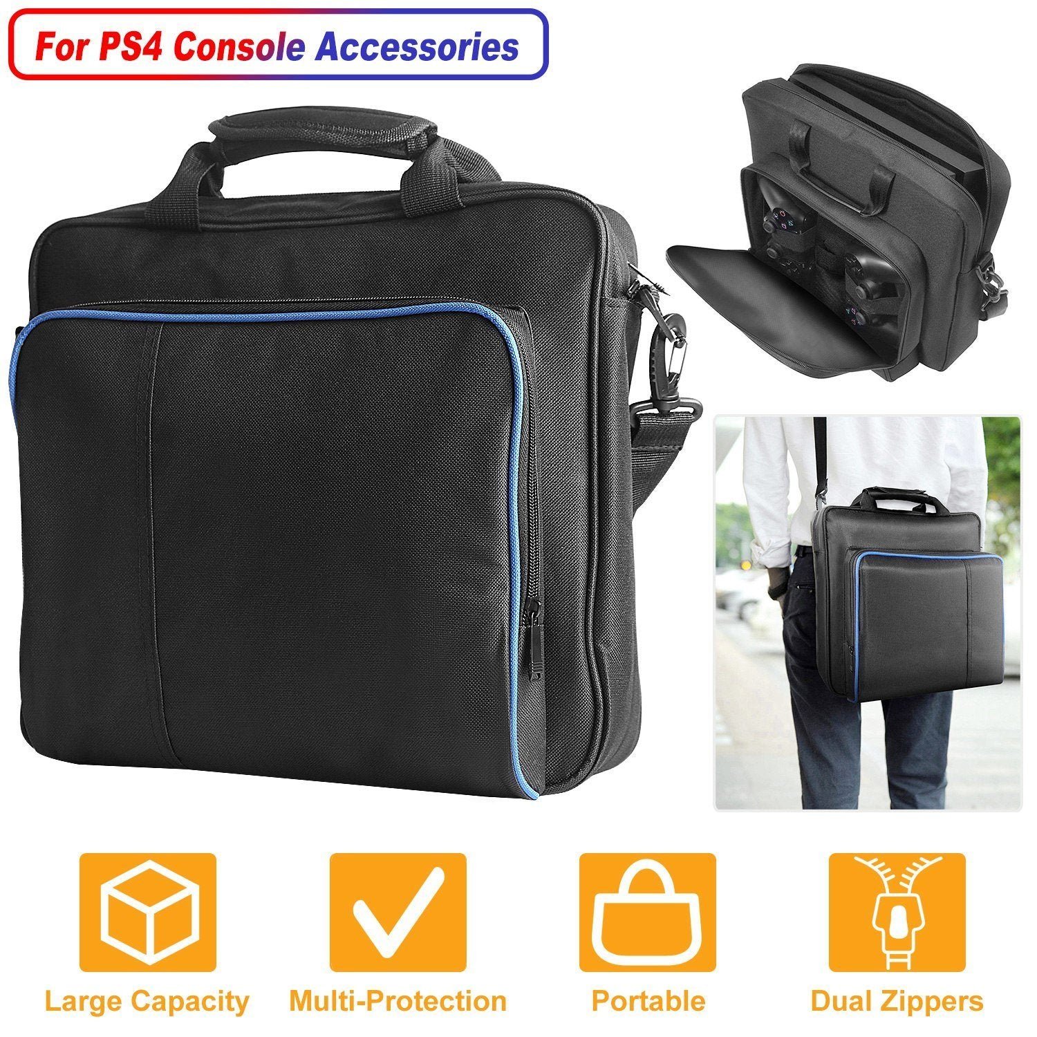 PS4 Console Accessories Handbag with Shoulder Strap - Image 12