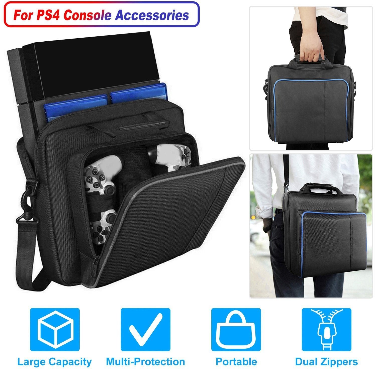 PS4 Console Accessories Handbag with Shoulder Strap - Image 10