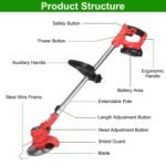 Rechargeable Electric Cordless Grass Trimmer with Alloy Saw Blade - Image 4