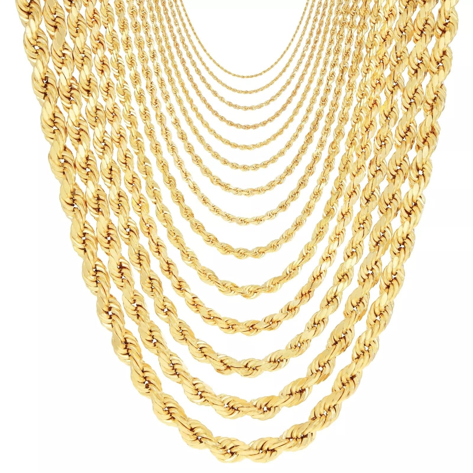 Rope Chain in Yellow Gold - 4mm - Image 7