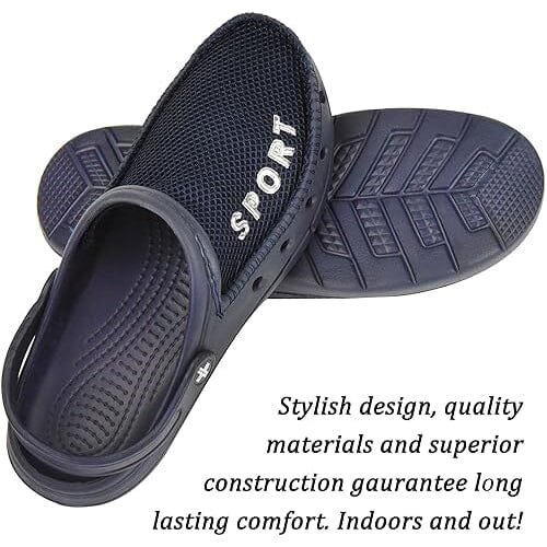 Roxoni Men's Rubber Sport Clogs with Breathable Mesh Upper - Image 4