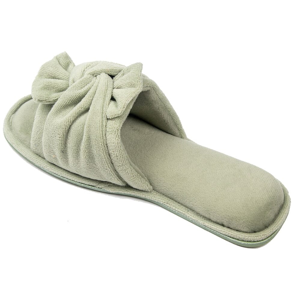Roxoni Women's Indoor Twist Ribbon Plus Open Toe House Slippers - Image 10