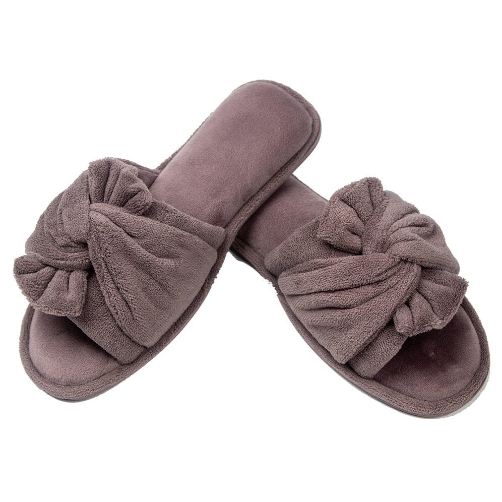 Roxoni Women's Indoor Twist Ribbon Plus Open Toe House Slippers - Image 11