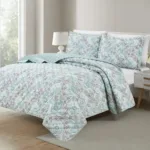 3-Piece Set: Bibb Home Printed Reversible Quilt Set - Image 3