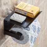 Self-adhesive Toilet Paper Holder With Shelf - Image 4