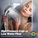 High Pressure 8-Mode Handheld Shower Head  with 80" Extra Long Stainless Steel Hose - Image 2