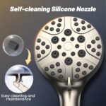 High Pressure 8-Mode Handheld Shower Head  with 80" Extra Long Stainless Steel Hose - Image 4