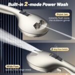 High Pressure 8-Mode Handheld Shower Head  with 80" Extra Long Stainless Steel Hose - Image 5