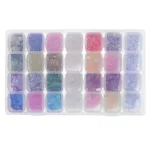 Small 28 Grids Diamond Box Clear Plastic Jewelry Craft Storage Container - Image 6