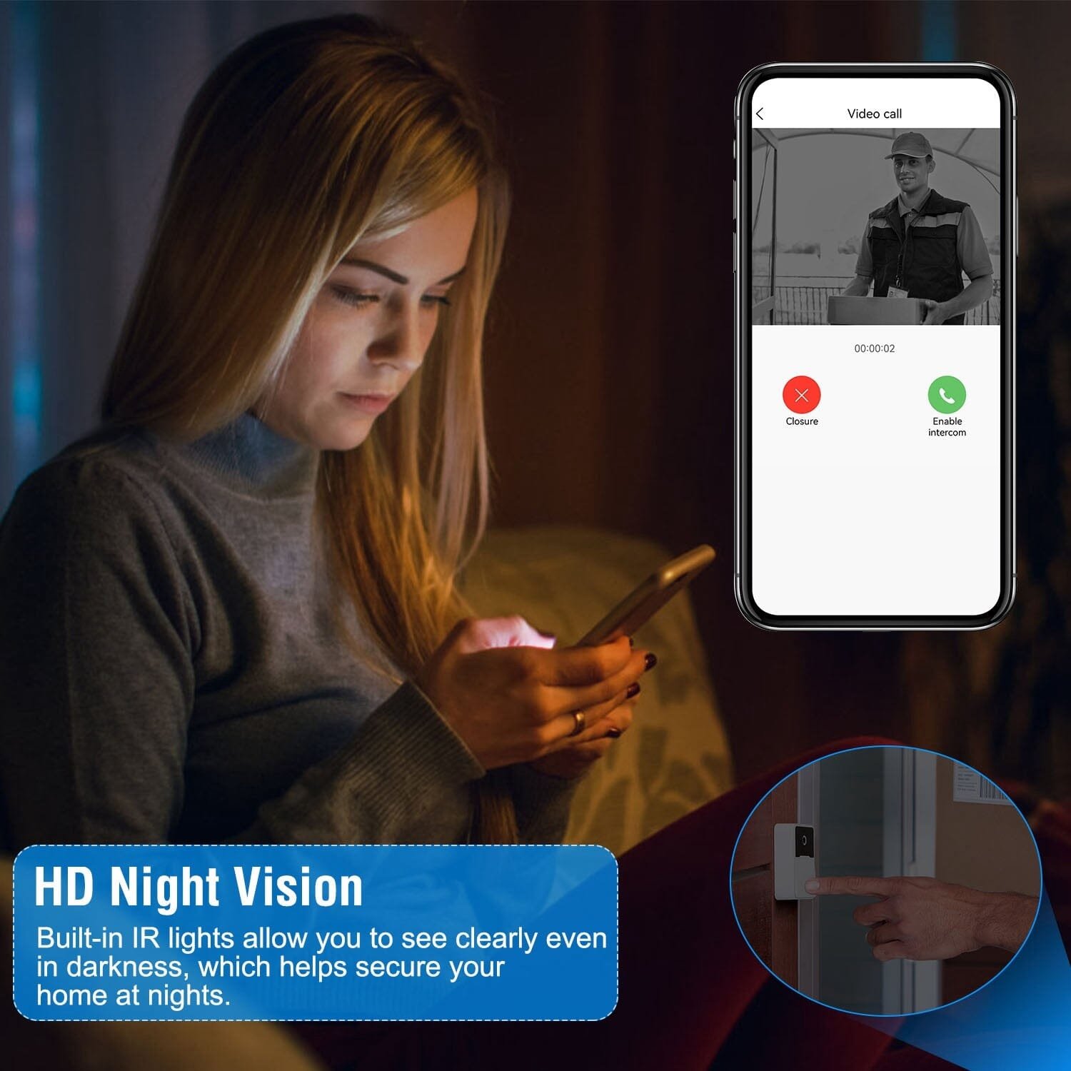 Smart Wireless Wi-Fi Video Security Doorbell - Image 7