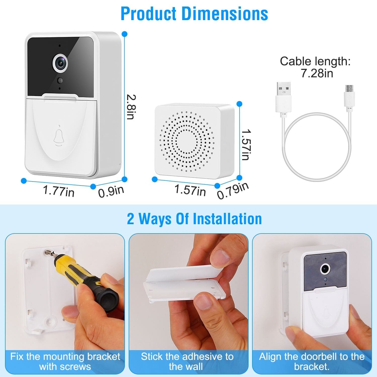 Smart Wireless Wi-Fi Video Security Doorbell - Image 4