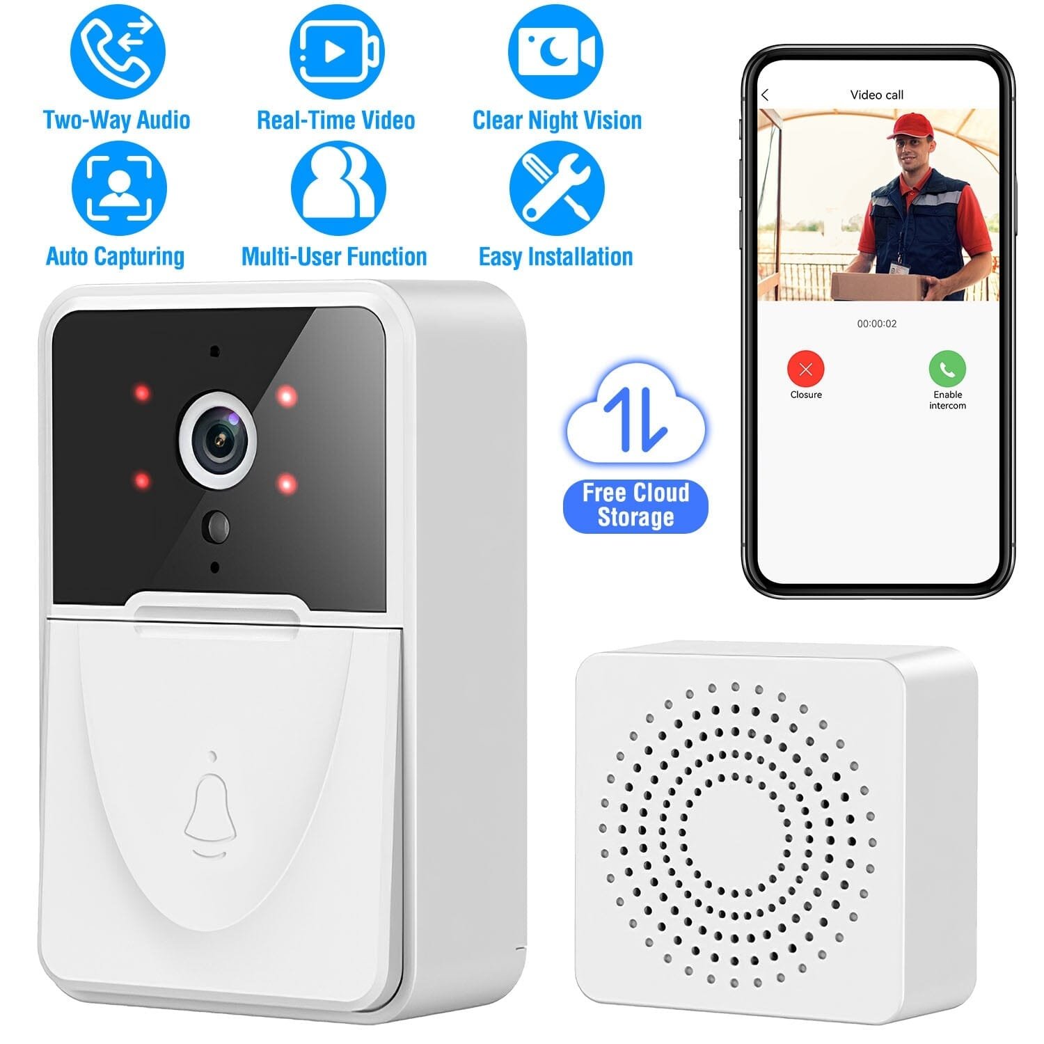 Smart Wireless Wi-Fi Video Security Doorbell - Image 6
