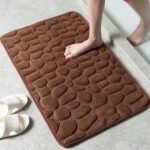 Soft Memory Foam Non Slip Cobblestone Embossing Bath Mat - Image 9