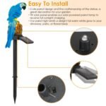 Solar Powered Parrot Garden Light IP65 Waterproof LED - Image 8
