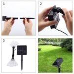 Solar String Lights 20ft 30 LED Water Drop Solar String Fairy Waterproof Lights - Image 6
