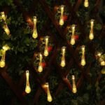 Solar String Lights 20ft 30 LED Water Drop Solar String Fairy Waterproof Lights - Image 4