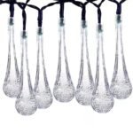 Solar String Lights 20ft 30 LED Water Drop Solar String Fairy Waterproof Lights