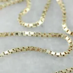Solid Genuine 10K Gold Box Chain