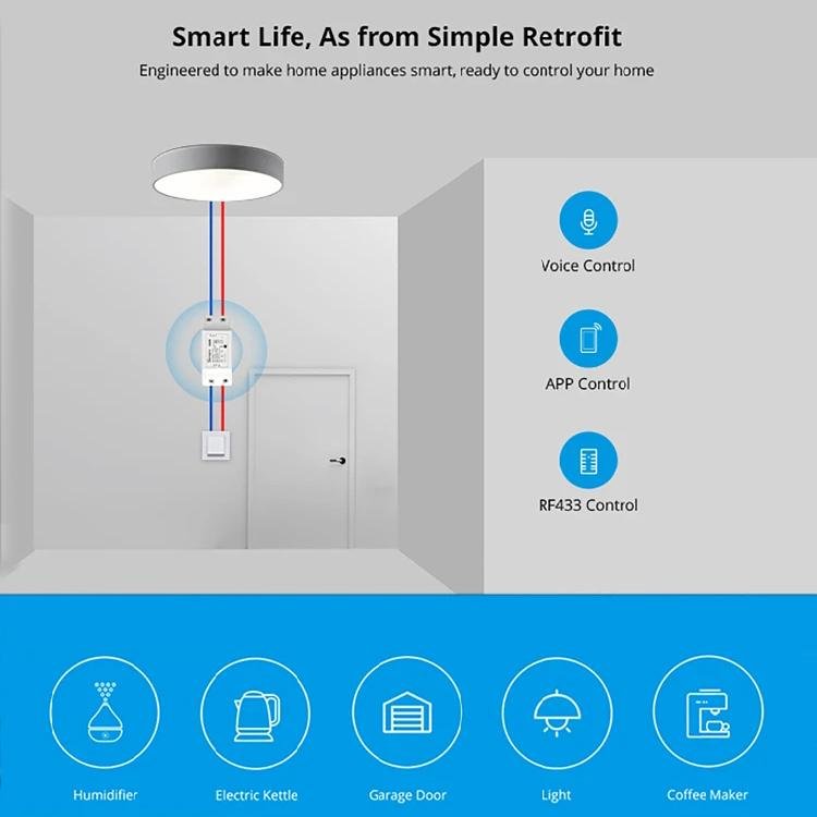 SONOFF BASICR2 WIFI Wireless Smart Switch Remote Control Socket APP Timer - Image 9