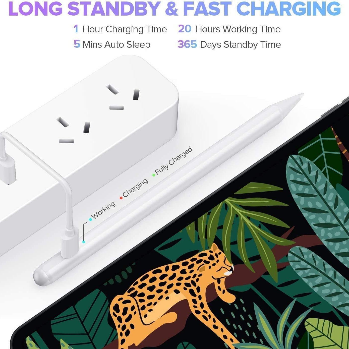 Stylus Pen for iPad with Palm Rejection, Active Pencil Compatible with (2018-2020) - Image 5