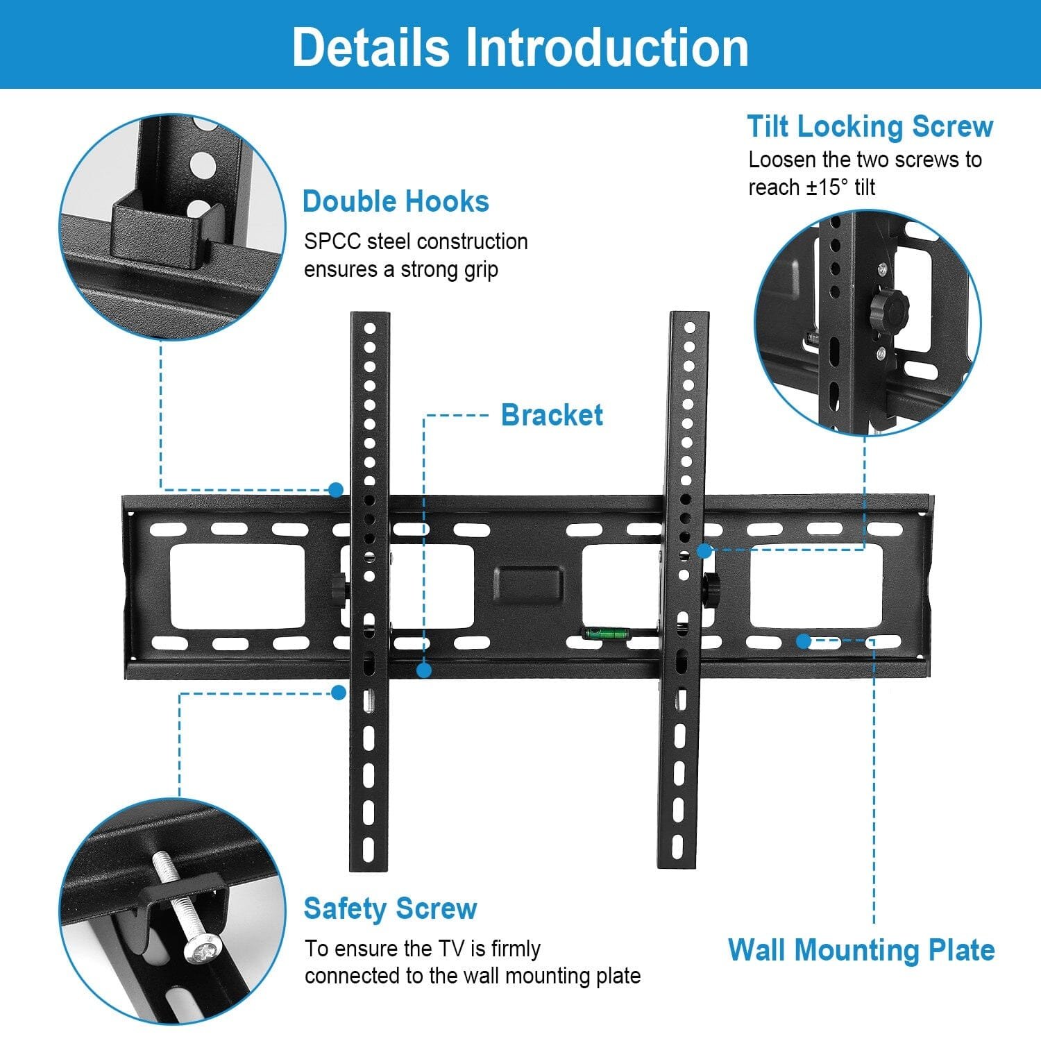 Tilt TV Wall Mount Bracket for 37"-70" LED/LCD/PLASMA Flat TV - Image 6