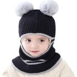 Toddler Fleece Lined Winter Bear Hat - Image 2