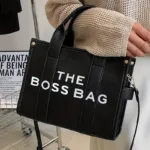 Trendy Leather Tote Bag Small Personalized Top Handle Crossbody Handbags