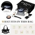 Trendy Leather Tote Bag Small Personalized Top Handle Crossbody Handbags - Image 13